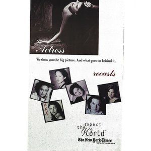 The New York Times Actress Big Picture AD 1990s  Vintage Print Ad